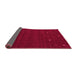 Sideview of Abstract Pink Contemporary Rug, con932pnk