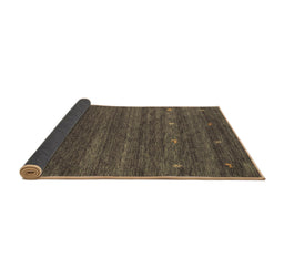 Sideview of Abstract Brown Contemporary Rug, con933brn