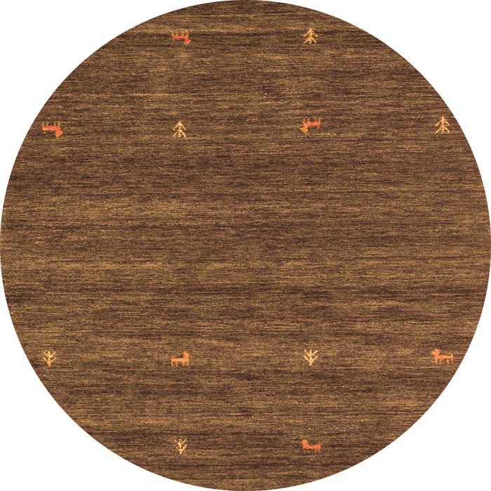 Square Abstract Orange Contemporary Rug, con933org