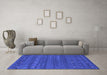 Machine Washable Abstract Blue Contemporary Rug in a Living Room, wshcon933blu