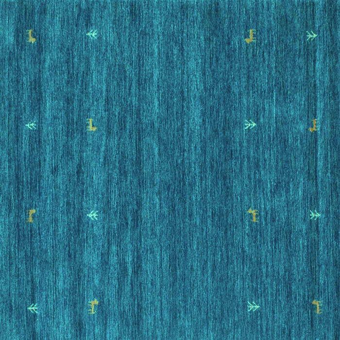 Square Abstract Turquoise Contemporary Rug, con933turq