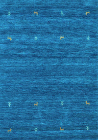 Abstract Light Blue Contemporary Rug, con933lblu