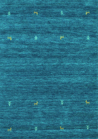 Abstract Turquoise Contemporary Rug, con933turq