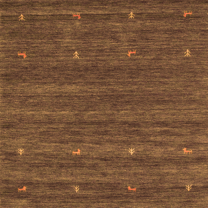 Serging Thickness of Abstract Orange Contemporary Rug, con933org