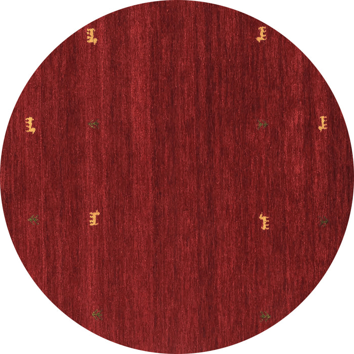 Round Abstract Brown Contemporary Rug, con934brn