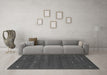 Machine Washable Abstract Gray Contemporary Rug in a Living Room,, wshcon934gry