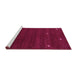 Sideview of Machine Washable Abstract Purple Contemporary Area Rugs, wshcon934pur