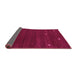 Sideview of Abstract Purple Contemporary Rug, con934pur