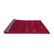 Sideview of Abstract Pink Contemporary Rug, con934pnk