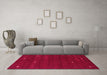 Machine Washable Abstract Pink Contemporary Rug in a Living Room, wshcon934pnk