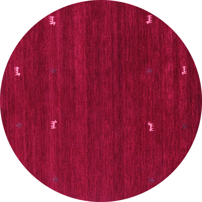 Round Abstract Pink Contemporary Rug, con934pnk