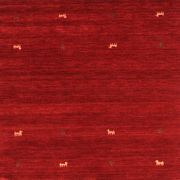 Serging Thickness of Abstract Orange Contemporary Rug, con934org