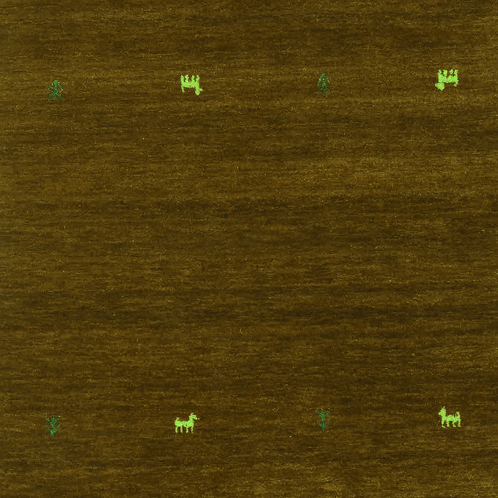 Abstract Green Contemporary Rug, con934grn