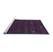 Sideview of Machine Washable Abstract Blue Contemporary Rug, wshcon934blu