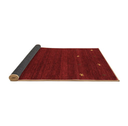 Sideview of Abstract Brown Contemporary Rug, con934brn