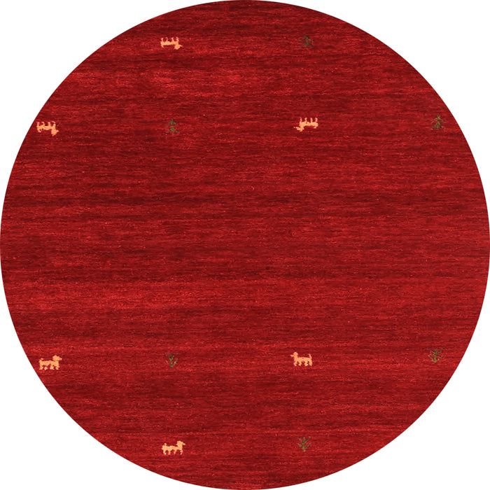 Square Abstract Orange Contemporary Rug, con934org