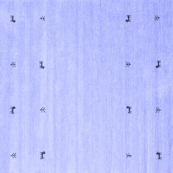 Square Machine Washable Solid Blue Modern Rug, wshcon935blu