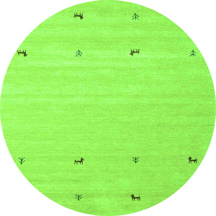 Square Solid Green Modern Rug, con935grn