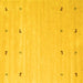 Square Machine Washable Solid Yellow Modern Rug, wshcon935yw