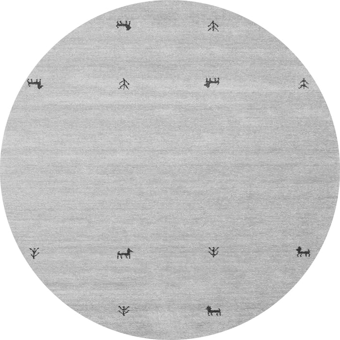 Square Solid Gray Modern Rug, con935gry