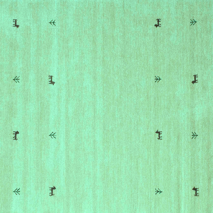 Square Solid Turquoise Modern Rug, con935turq