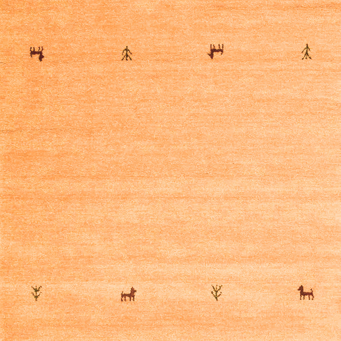 Solid Orange Modern Rug, con935org