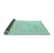 Sideview of Solid Light Blue Modern Rug, con935lblu