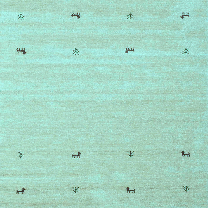 Square Solid Light Blue Modern Rug, con935lblu