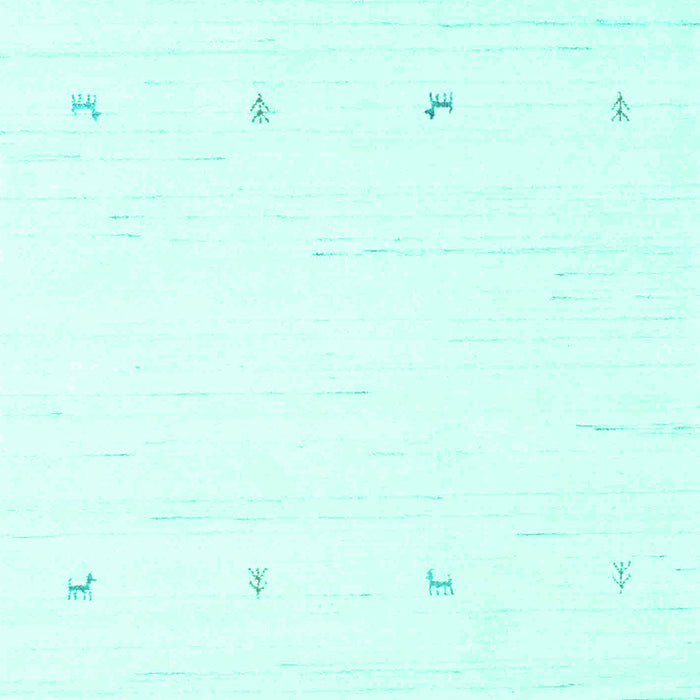 Machine Washable Solid Turquoise Modern Area Rugs, wshcon936turq