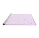 Sideview of Machine Washable Solid Purple Modern Area Rugs, wshcon936pur