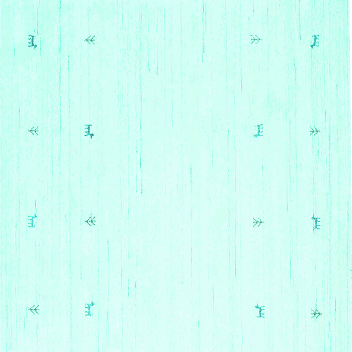 Square Solid Turquoise Modern Rug, con936turq