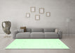 Machine Washable Solid Emerald Green Modern Area Rugs in a Living Room,, wshcon936emgrn