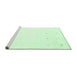 Sideview of Machine Washable Solid Emerald Green Modern Area Rugs, wshcon936emgrn