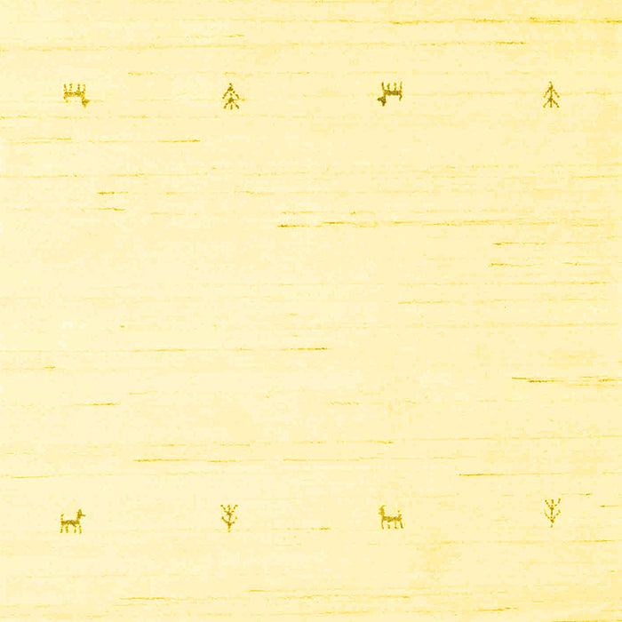 Machine Washable Solid Yellow Modern Rug, wshcon936yw