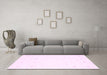 Machine Washable Solid Pink Modern Rug in a Living Room, wshcon936pnk