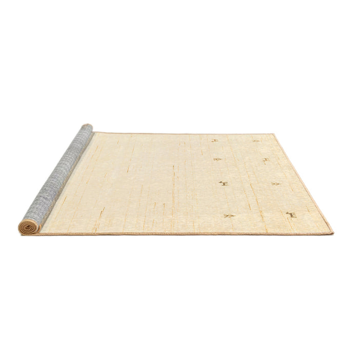Sideview of Machine Washable Solid Brown Modern Rug, wshcon936brn