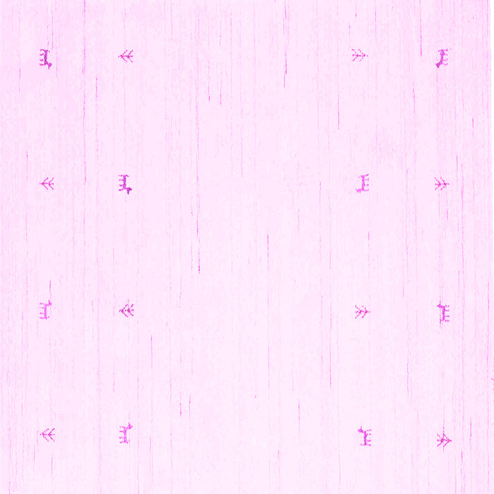 Square Machine Washable Solid Pink Modern Rug, wshcon936pnk