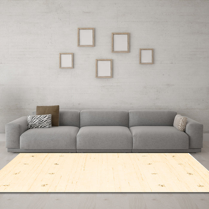 Machine Washable Solid Brown Modern Rug in a Living Room,, wshcon936brn