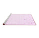 Sideview of Machine Washable Solid Pink Modern Rug, wshcon936pnk