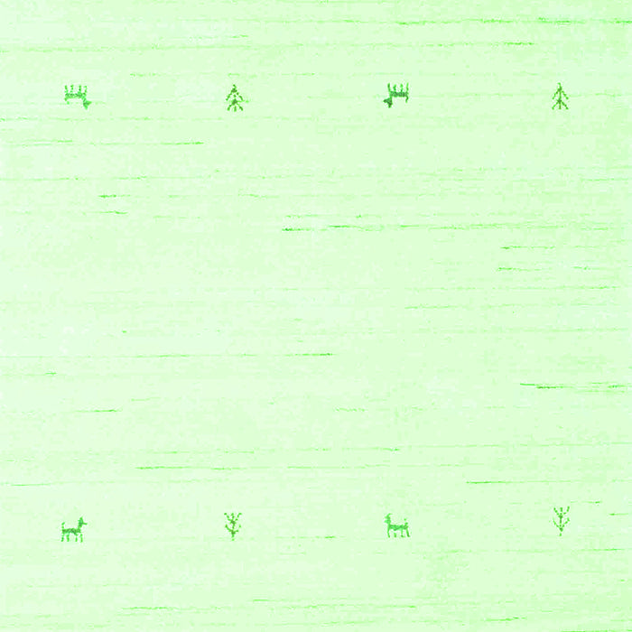 Serging Thickness of Machine Washable Solid Green Modern Area Rugs, wshcon936grn