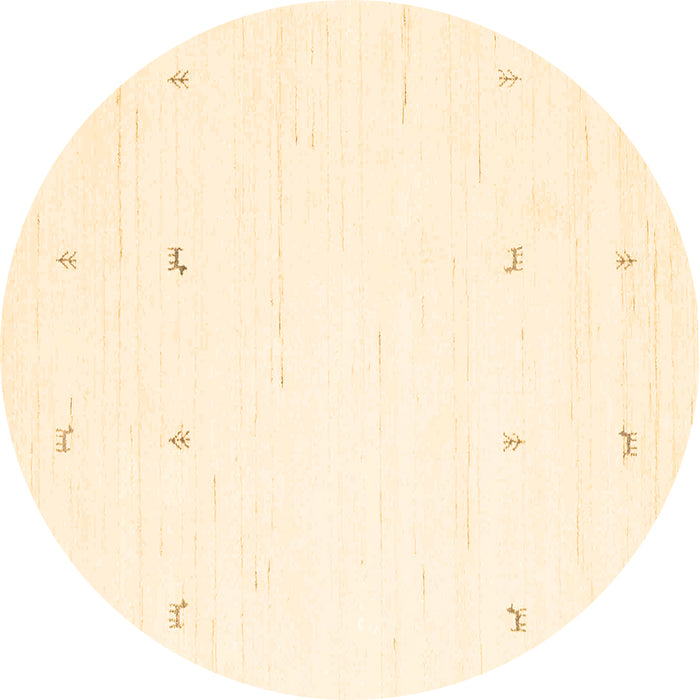 Round Machine Washable Solid Brown Modern Rug, wshcon936brn