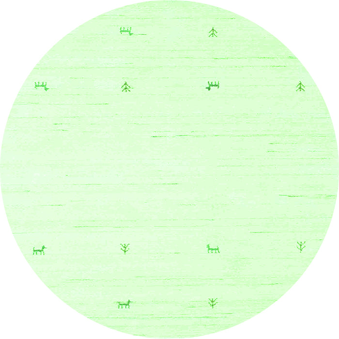 Square Solid Green Modern Rug, con936grn