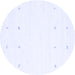 Round Solid Blue Modern Rug, con936blu