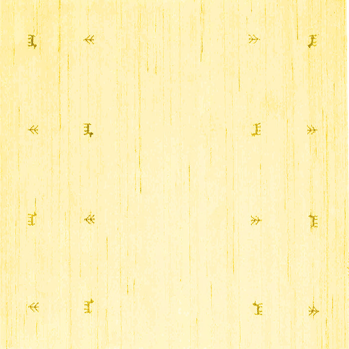 Square Machine Washable Solid Yellow Modern Rug, wshcon936yw