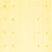 Square Machine Washable Solid Yellow Modern Rug, wshcon936yw