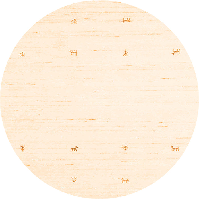 Square Solid Orange Modern Rug, con936org