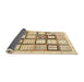 Thickness of Contemporary Brown Gold Modern Rug, con937