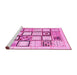 Sideview of Machine Washable Abstract Pink Contemporary Rug, wshcon937pnk