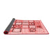 Abstract Red Contemporary Area Rugs