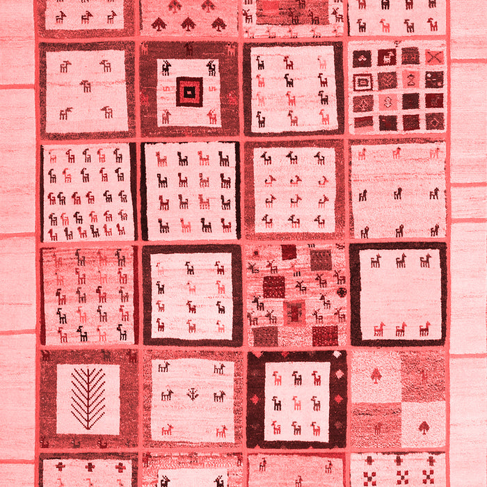 Abstract Red Contemporary Area Rugs